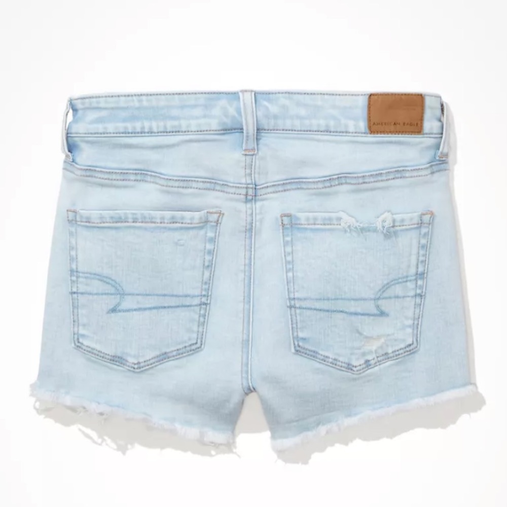 American Eagle Next Level High Rise Distressed Denim Shorts